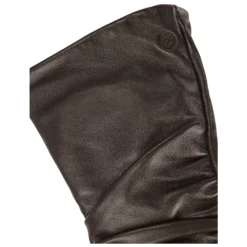 DAMES Kazar Handschoenen^Lange donkere handschoenen met een plooi