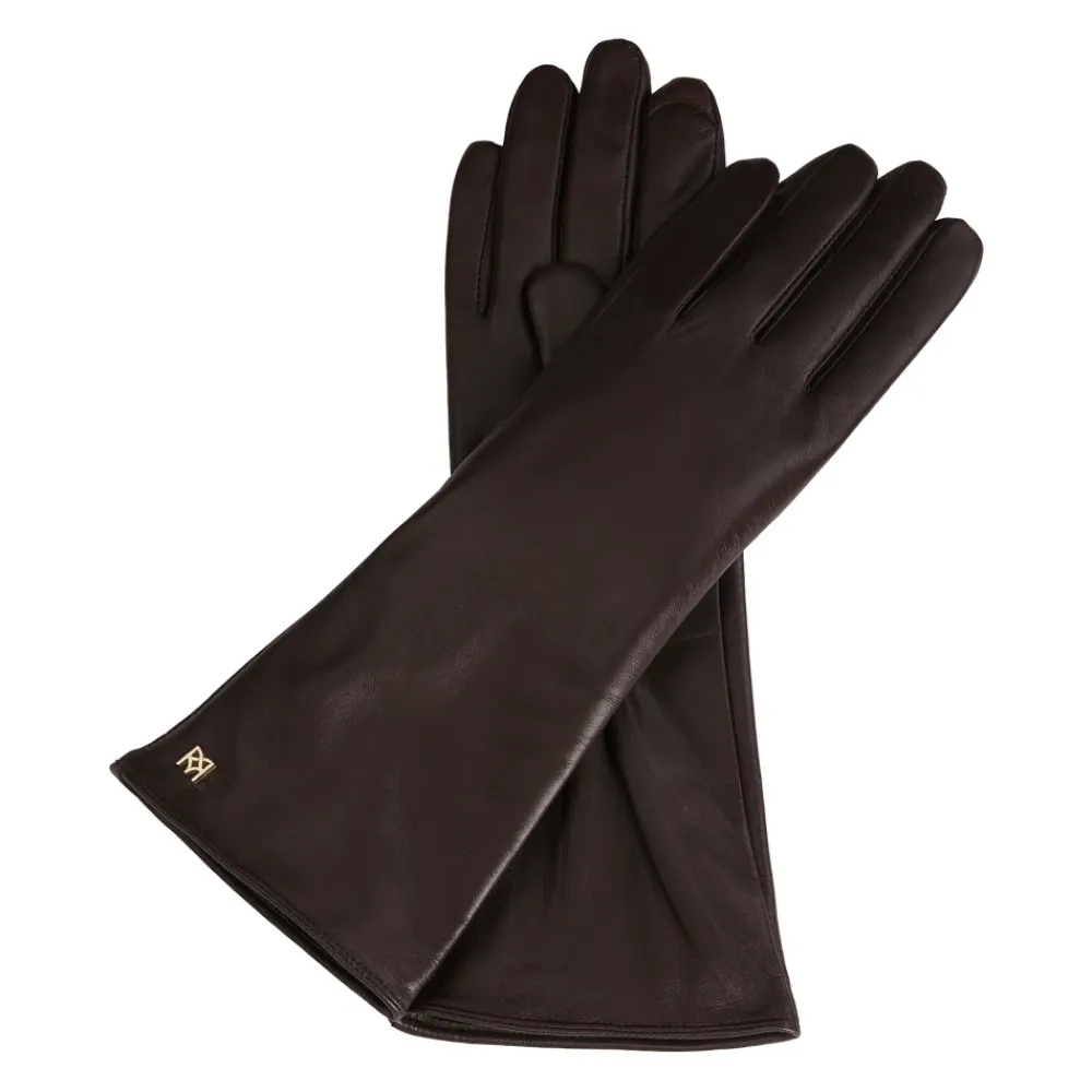 DAMES Kazar Lange donkere monogramhandschoenen