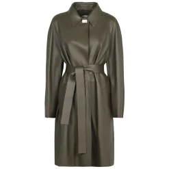 DAMES Fendi Lange jas van hertenleer met riem