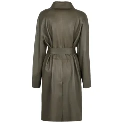 DAMES Fendi Lange jas van hertenleer met riem