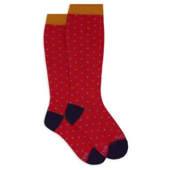 GALLO Lange Katoenen Sokken met Polka Dots