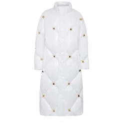 DAMES Philipp Plein Lange Pufferjas Nylon Glanzend