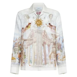 Heren Casablanca Le Temple du Savoir Linnen Overhemd