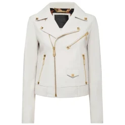 DAMES Philipp Plein Leather Biker Studs