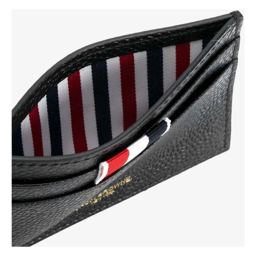 Heren Thom Browne Leather Card Holder