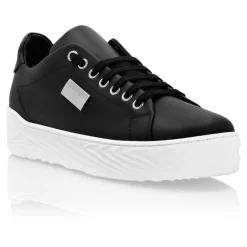 DAMES Philipp Plein Leather Lo-Top Sneakers