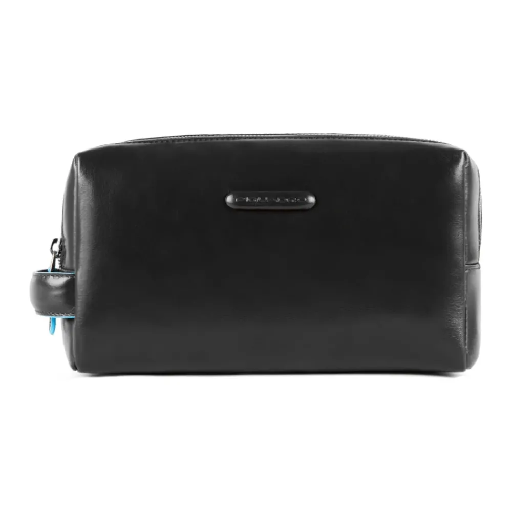 DAMES Piquadro Leather toiletry bag with two dividers