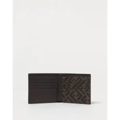 Heren Fendi Leather Wallet FF Logo