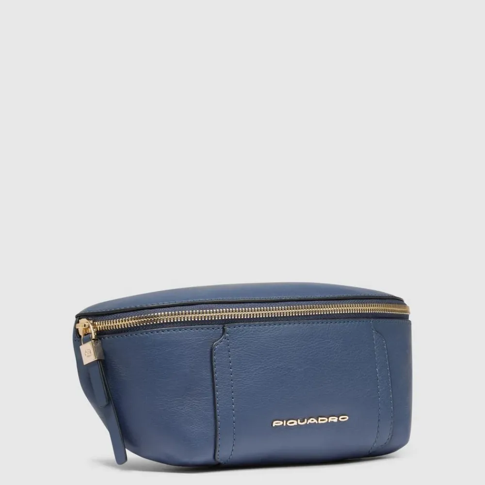 DAMES Piquadro Leather women's bum bag with RFID protection