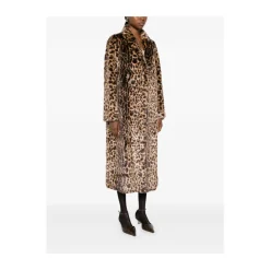 DAMES THELAURENT Leopa Faux Fur Coat