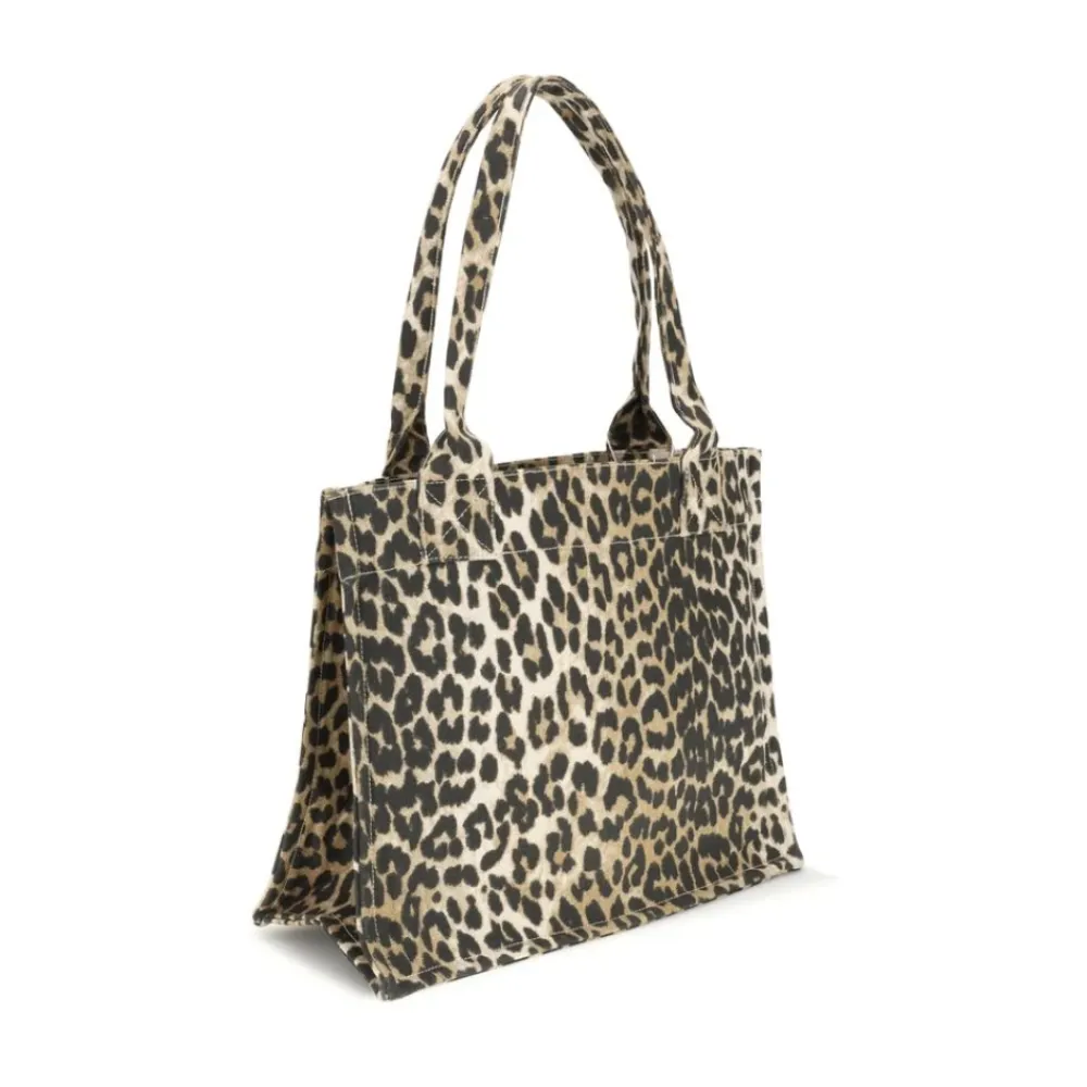 DAMES Ganni Shoppers^Leopard Print Tote Bag