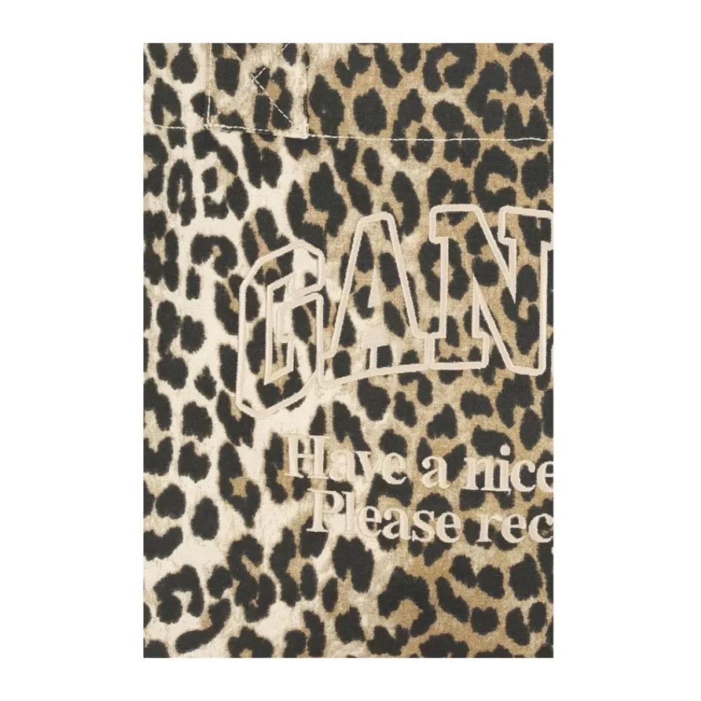 DAMES Ganni Shoppers^Leopard Print Tote Bag