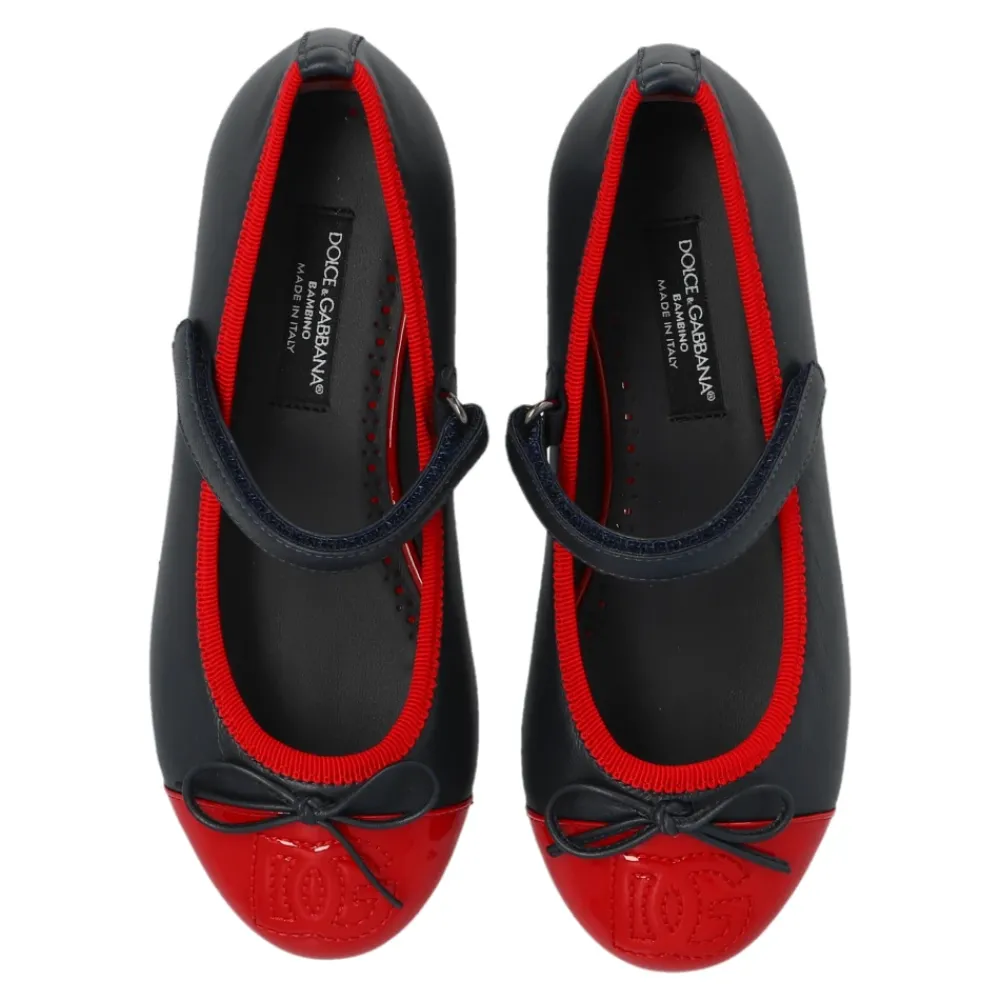 Dolce & Gabbana Ballerina'S^Leren ballerina's met logo