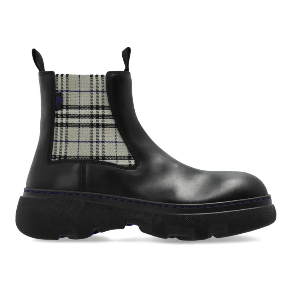DAMES Burberry Leren Chelsea Boots Creeper