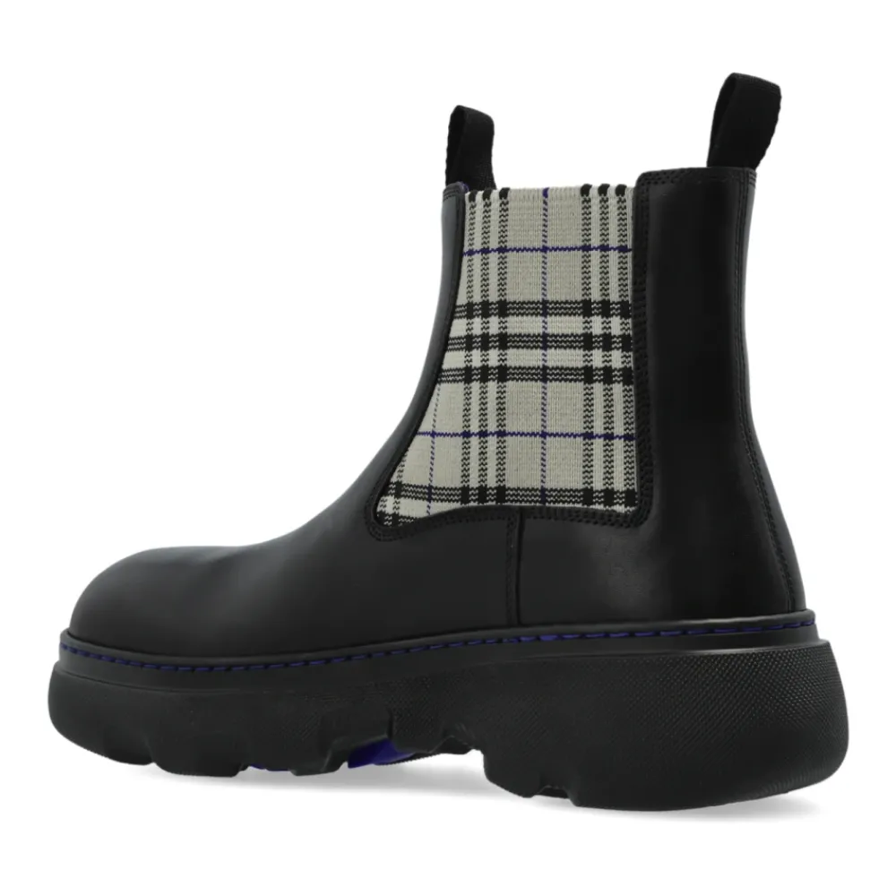 DAMES Burberry Leren Chelsea Boots Creeper