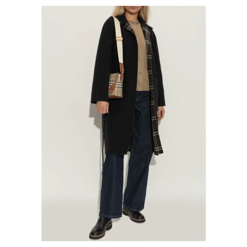 DAMES Burberry Chelseaboots^Leren Chelsea laarzen