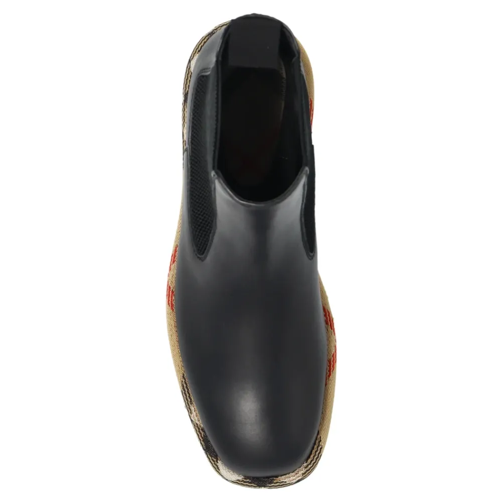 DAMES Burberry Chelseaboots^Leren Chelsea laarzen