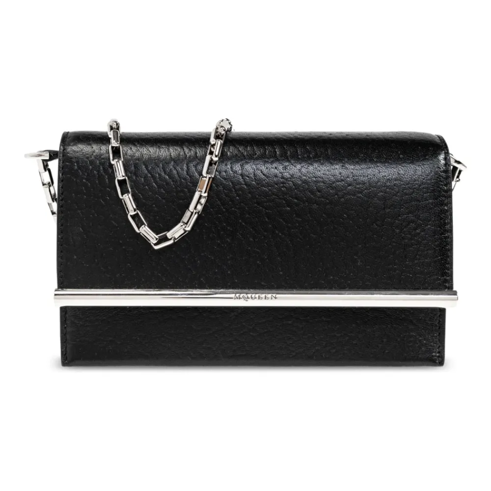 DAMES Alexander McQueen Leren clutch T-Bar Mini