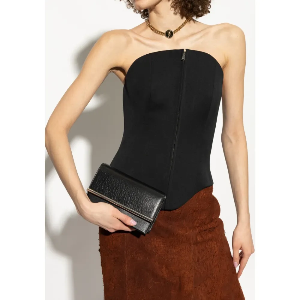 DAMES Alexander McQueen Leren clutch T-Bar Mini