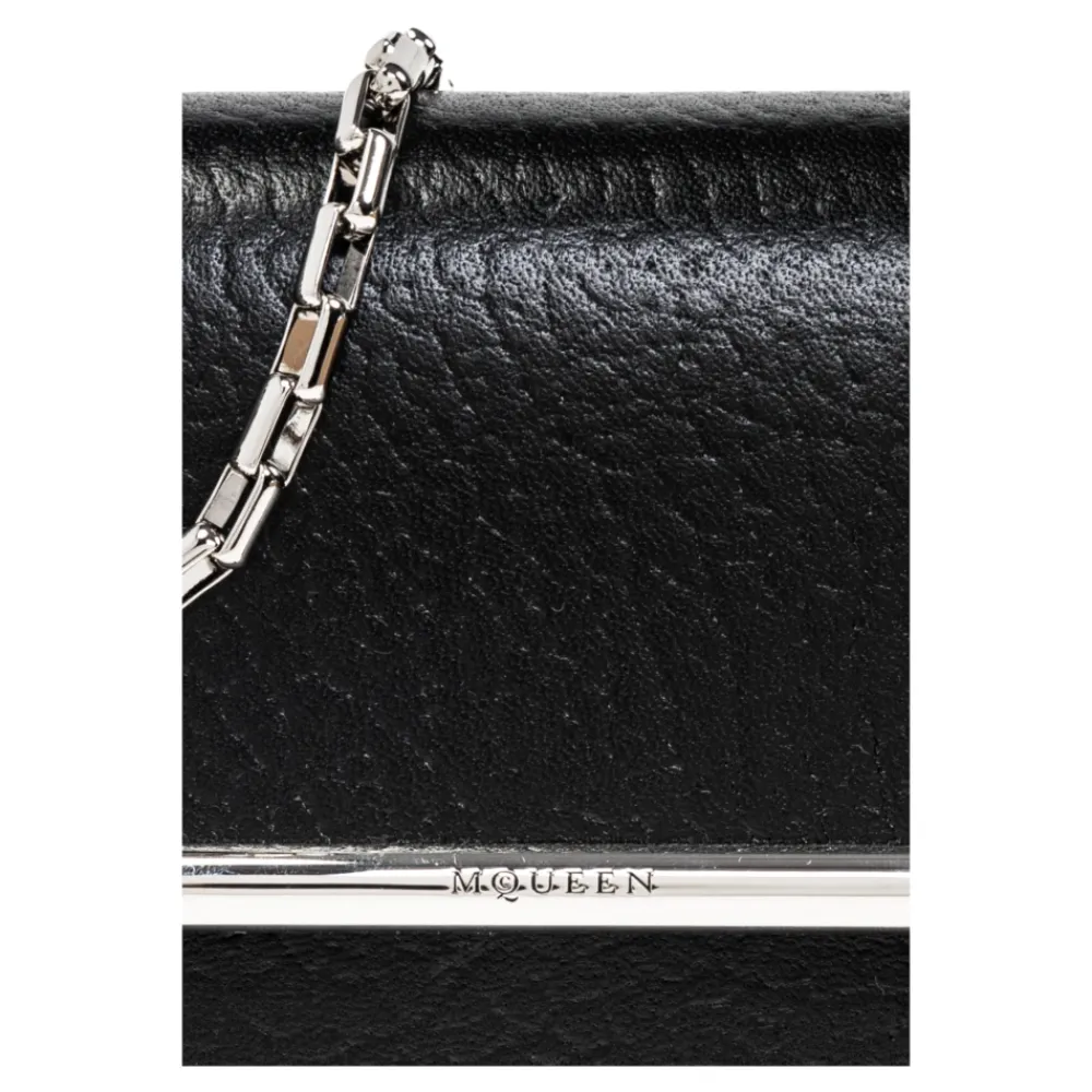 DAMES Alexander McQueen Leren clutch T-Bar Mini