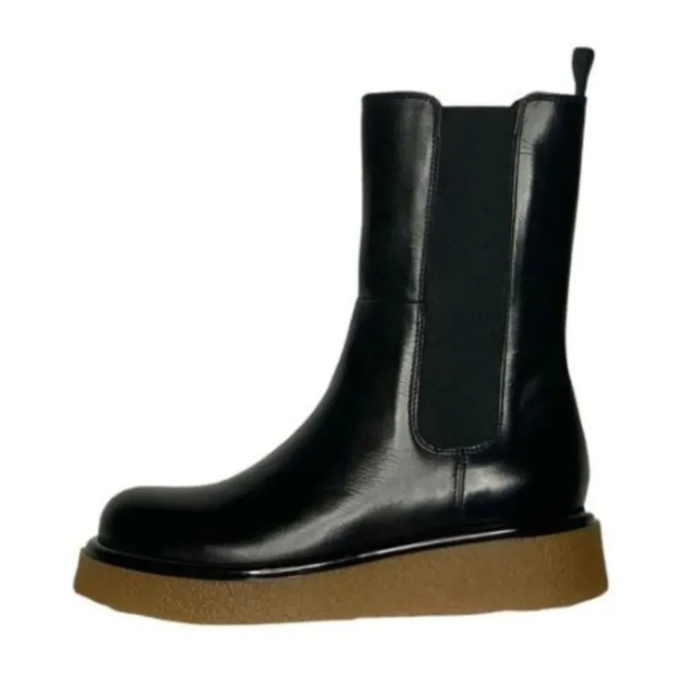 DAMES Silvian Heach Chelseaboots^Leren dames enkellaarsjes