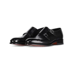 Heren Santoni Leren Double Monkstraps