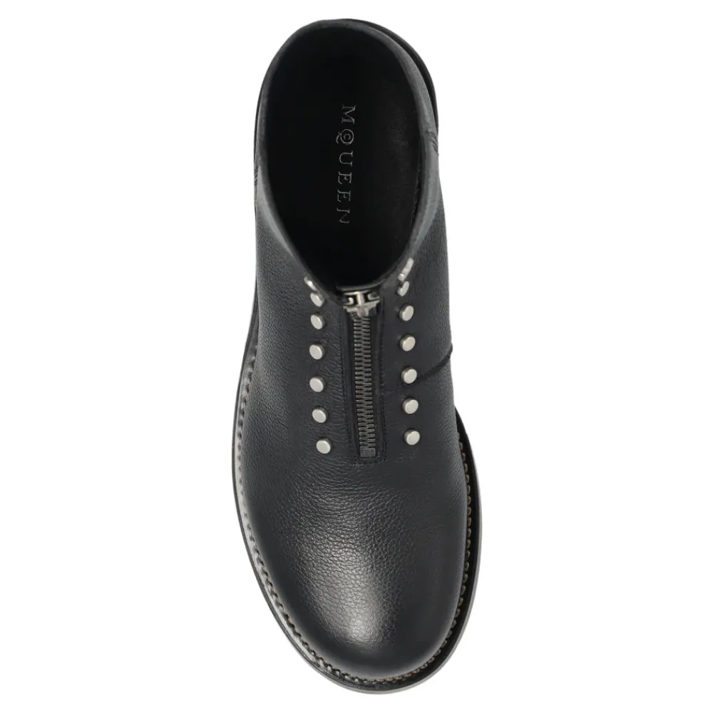 Heren Alexander McQueen Leren enkellaarsjes met studs