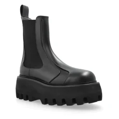 DAMES Alexander McQueen Chelseaboots^Leren enkellaarzen