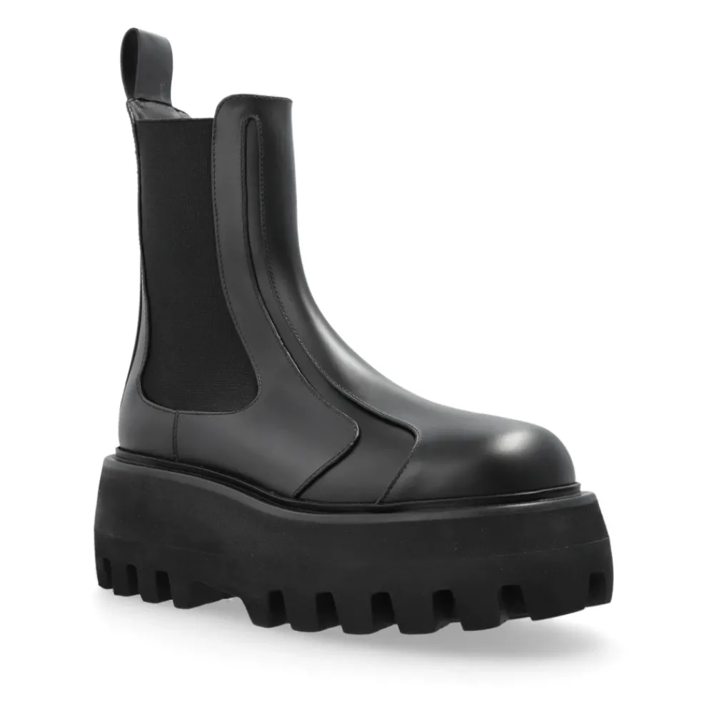 DAMES Alexander McQueen Chelseaboots^Leren enkellaarzen