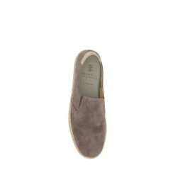 Heren Brunello Cucinelli Leren Espadrilles met Touwzool