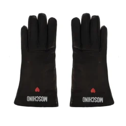 Heren Moschino Handschoenen^Leren handschoenen met bedrukt logo