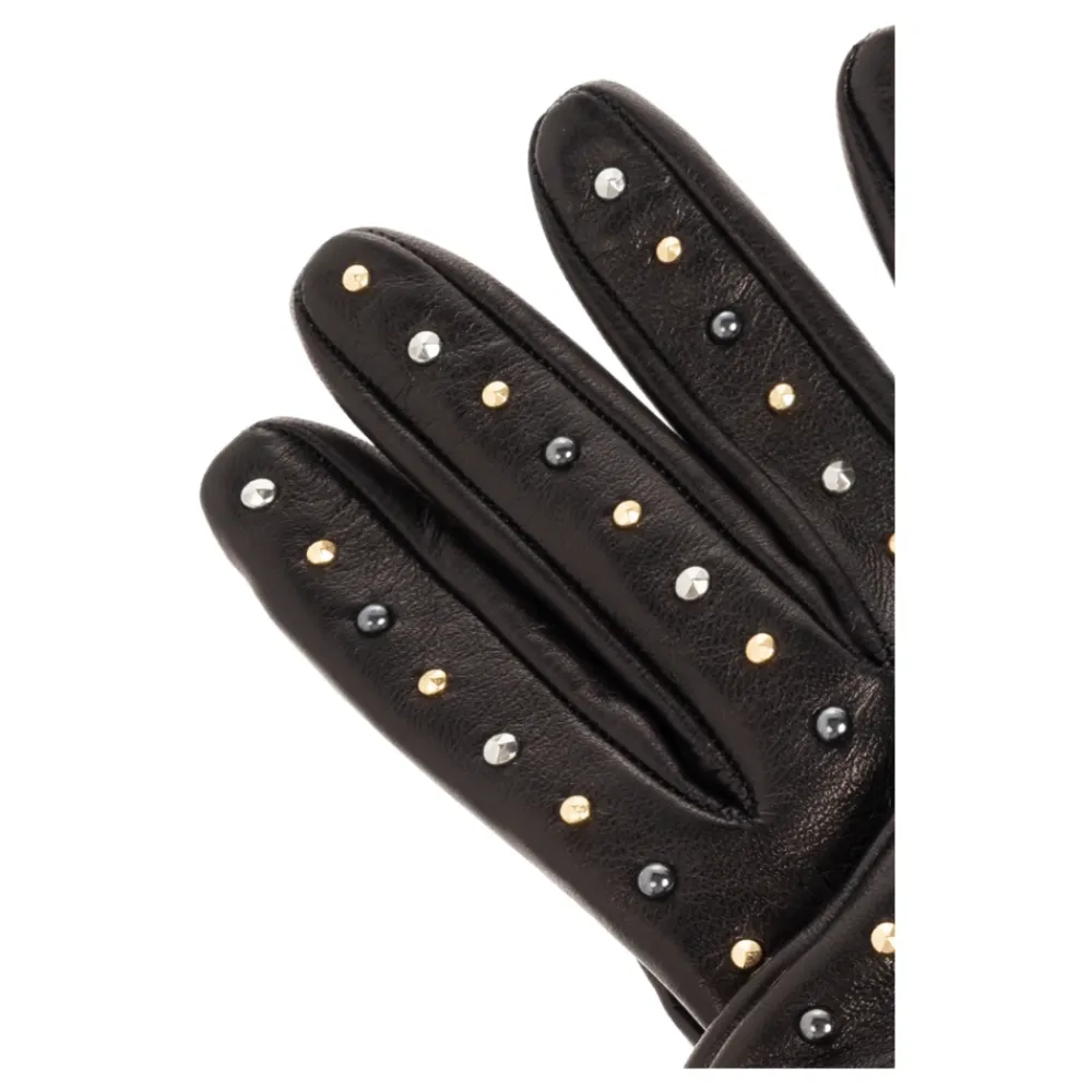 DAMES Versace Leren handschoenen met studs