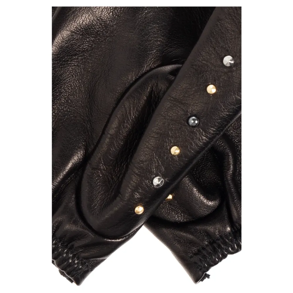 DAMES Versace Leren handschoenen met studs