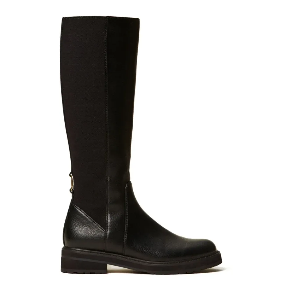 DAMES Twinset Laarzen^Leren Hoge Laarzen