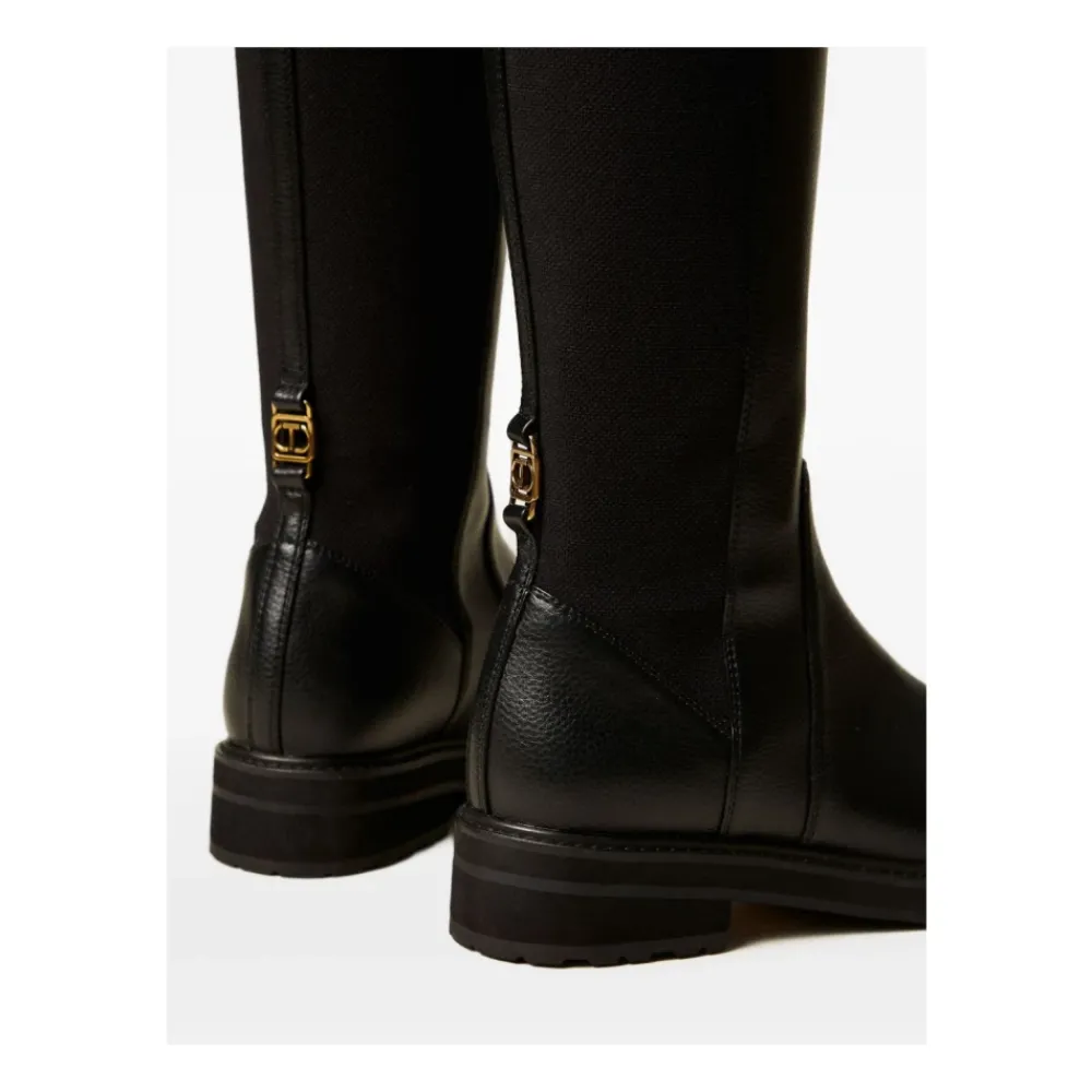 DAMES Twinset Laarzen^Leren Hoge Laarzen