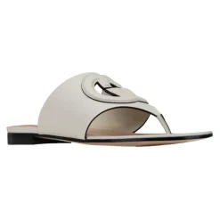 DAMES Gucci Slippers^Leren Instap Sandalen met Logodetail