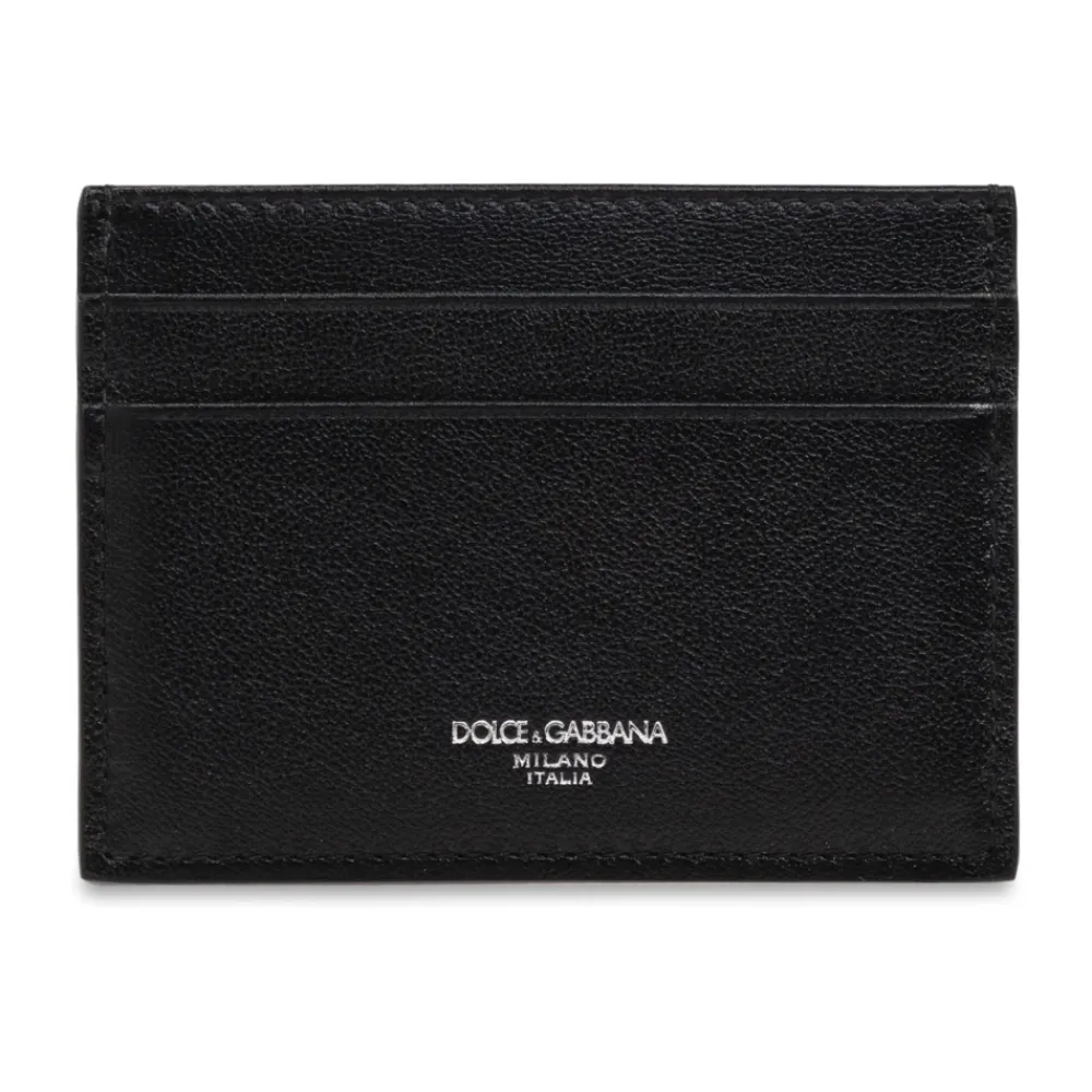 Heren Dolce & Gabbana Portefeuilles^Leren kaarthouder