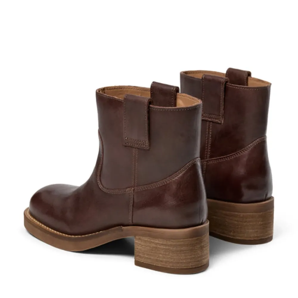 DAMES Pavement Leren laars met rubberen zool