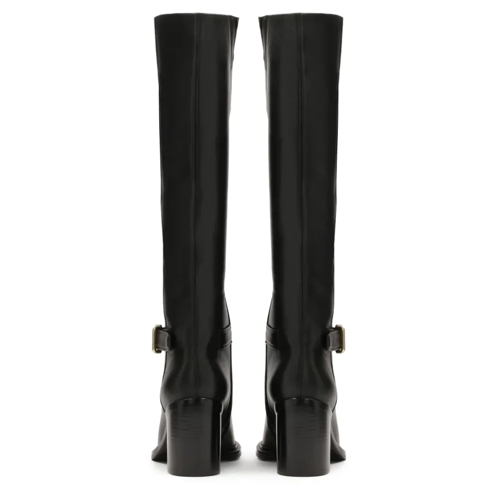 DAMES Kazar Leren laarzen met brede hakken