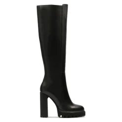 DAMES Kazar Enkellaarsjes^Leren laarzen met hoge hak en plateau