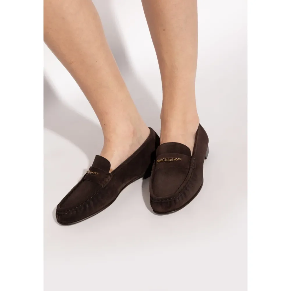 DAMES Chloé Loafers^Leren Loafers schoenen