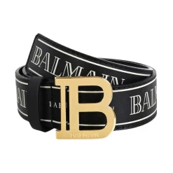 Balmain Riemen En Bretels^Leren Logo Riem