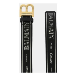 Balmain Riemen En Bretels^Leren Logo Riem