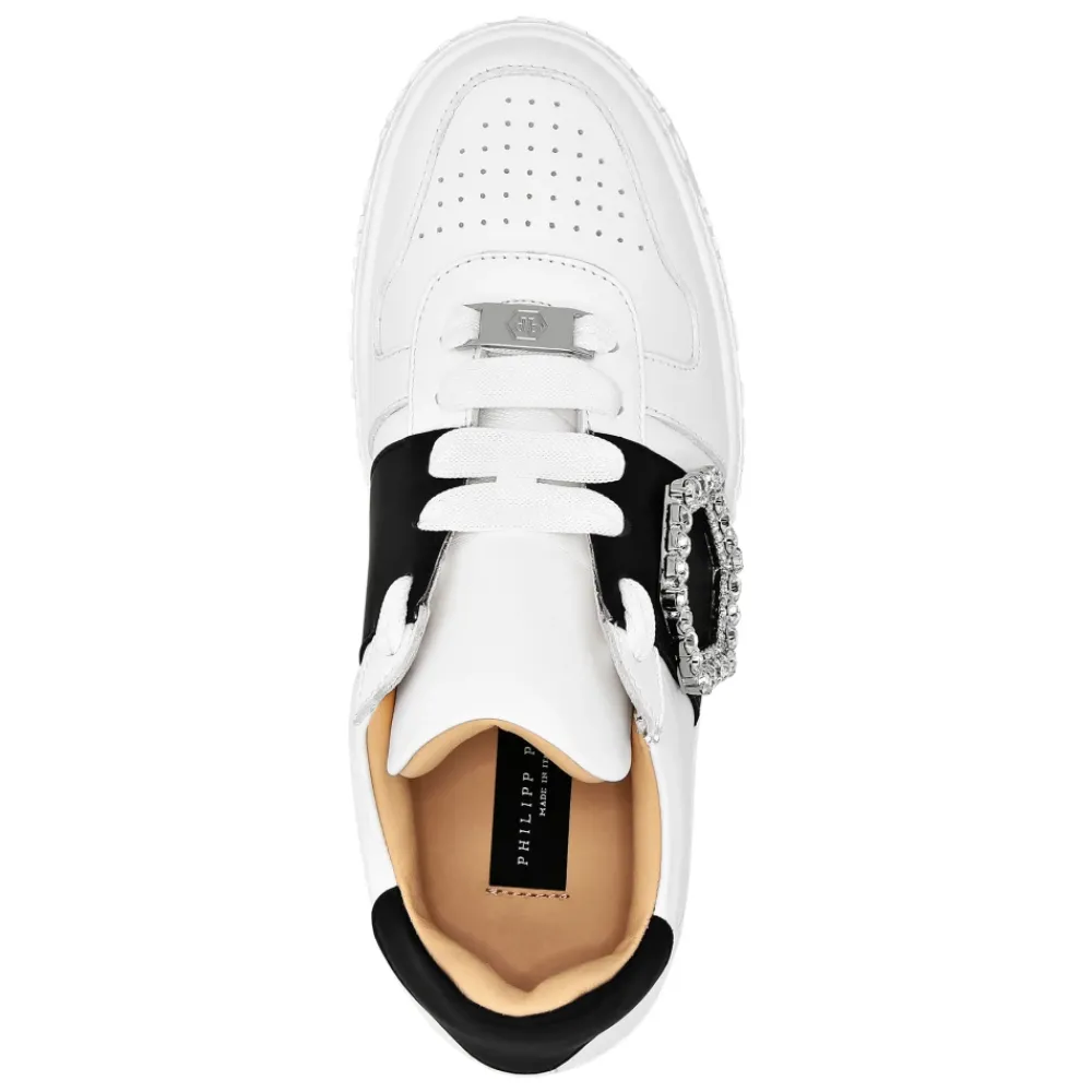 DAMES Philipp Plein Leren Lo-Top Sneakers