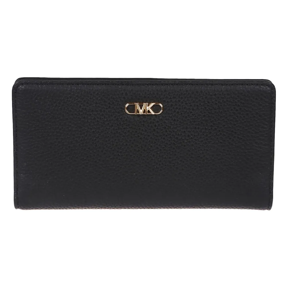 DAMES Michael Kors Leren portemonnee met drukknoopsluiting