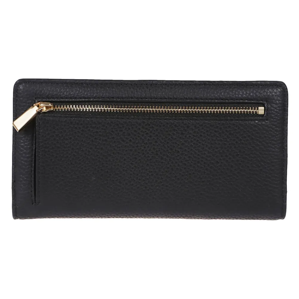 DAMES Michael Kors Leren portemonnee met drukknoopsluiting