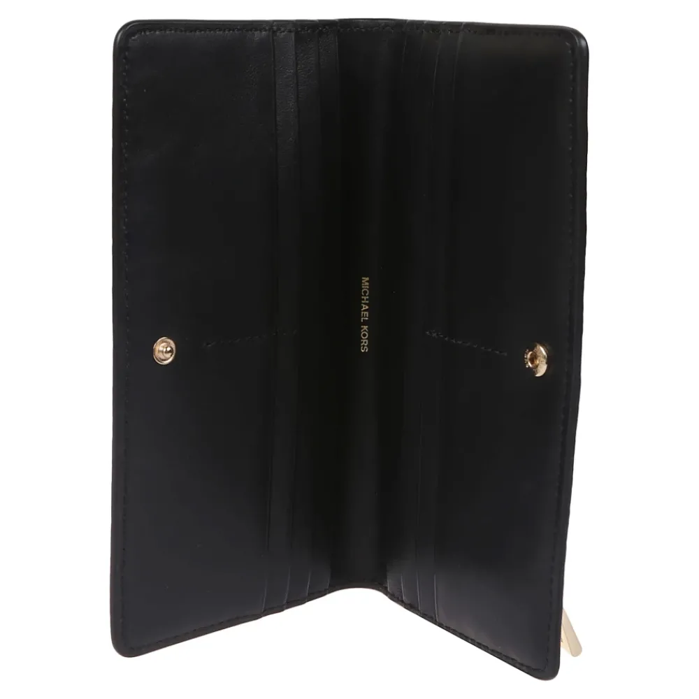 DAMES Michael Kors Leren portemonnee met drukknoopsluiting