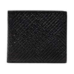 Heren Armani Exchange Leren Portemonnee met Interne Vakken en Printpatroon