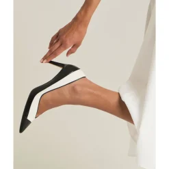 DAMES Kiton Pumps^Leren pumps met inzetstukken