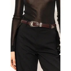 DAMES IRO Leren riem Buik plat